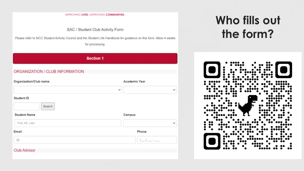 who fills out the form