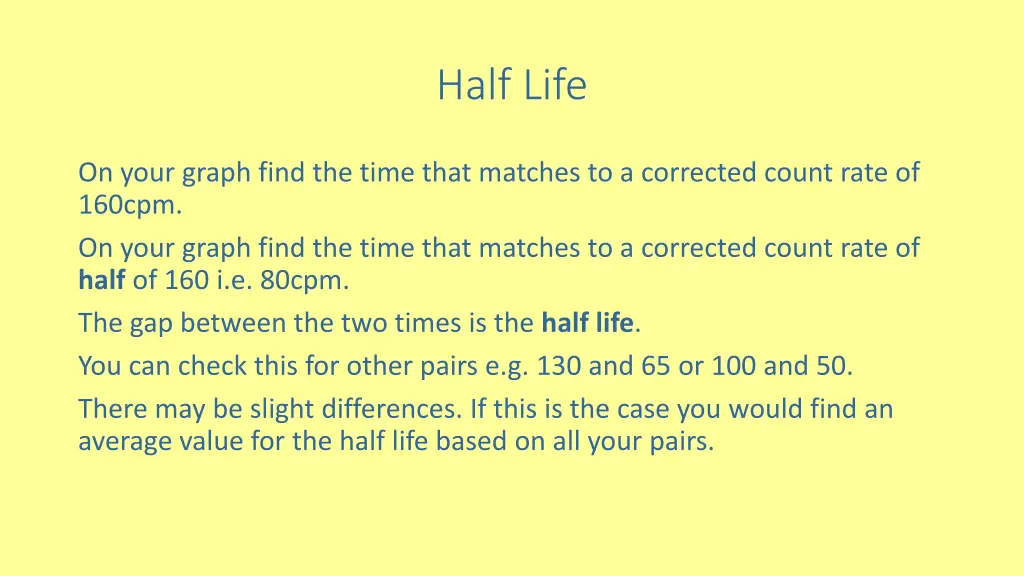 half life