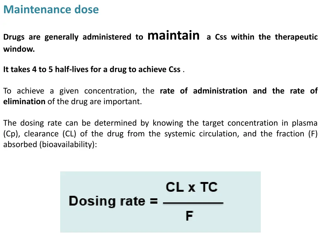 maintenance dose