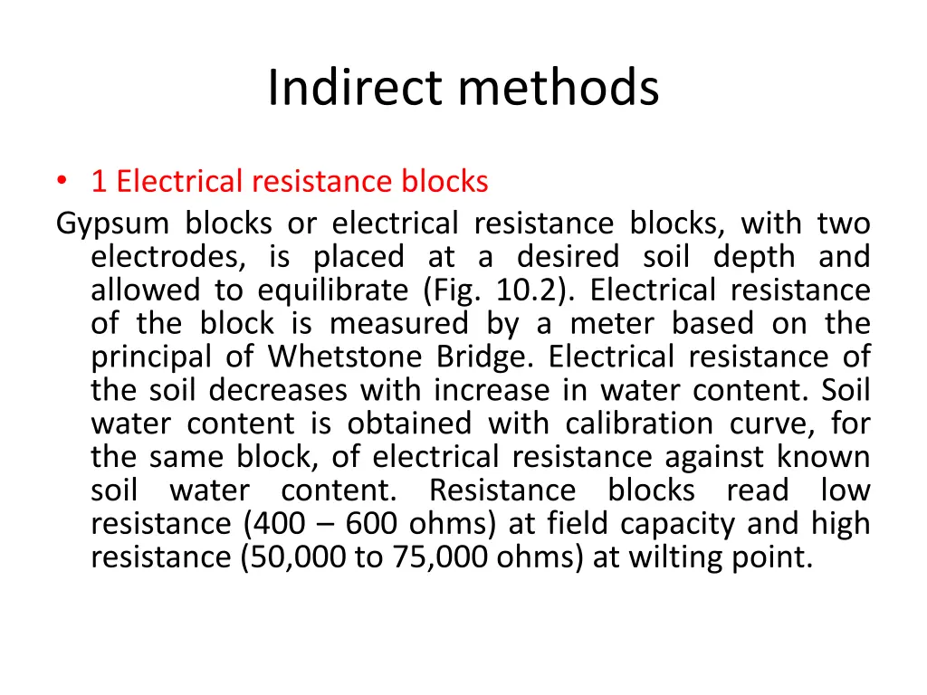 indirect methods