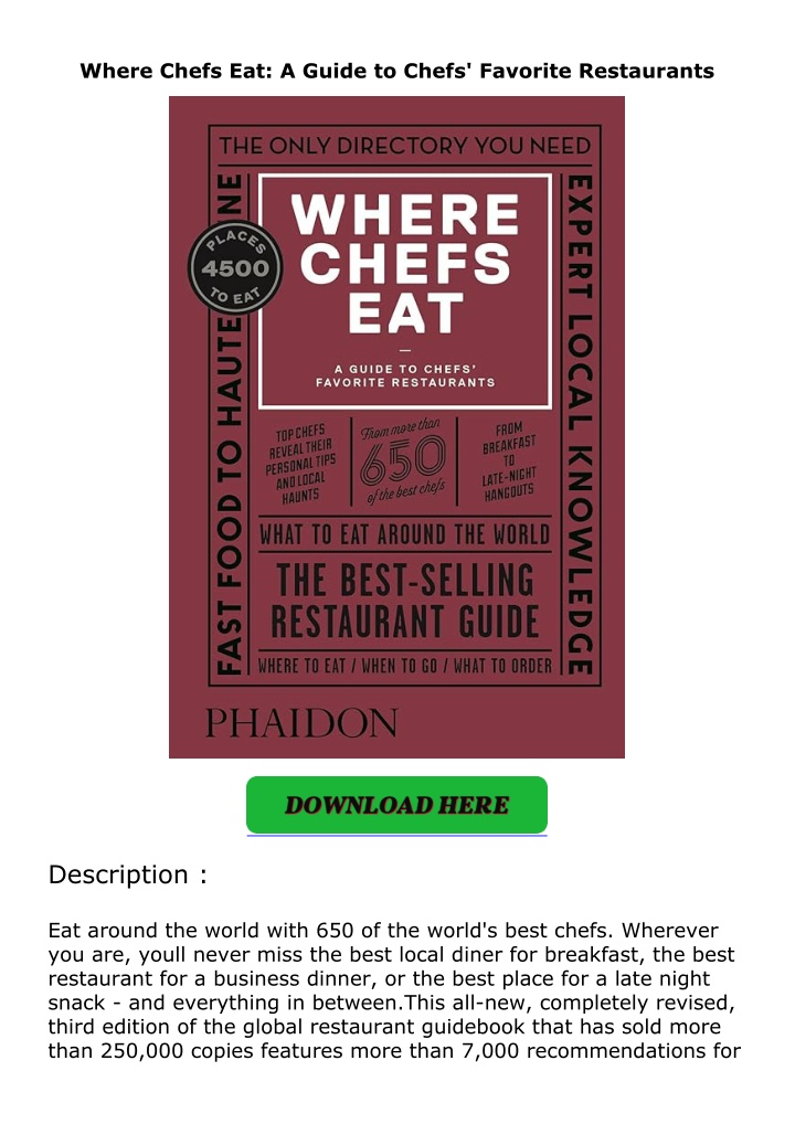 where chefs eat a guide to chefs favorite