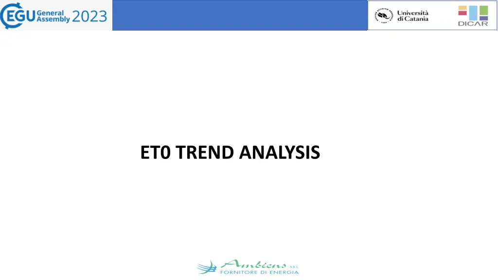 et0 trend analysis