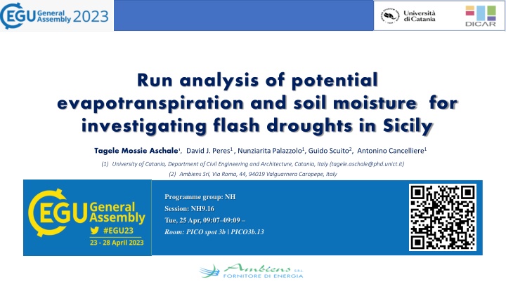 run analysis of potential evapotranspiration