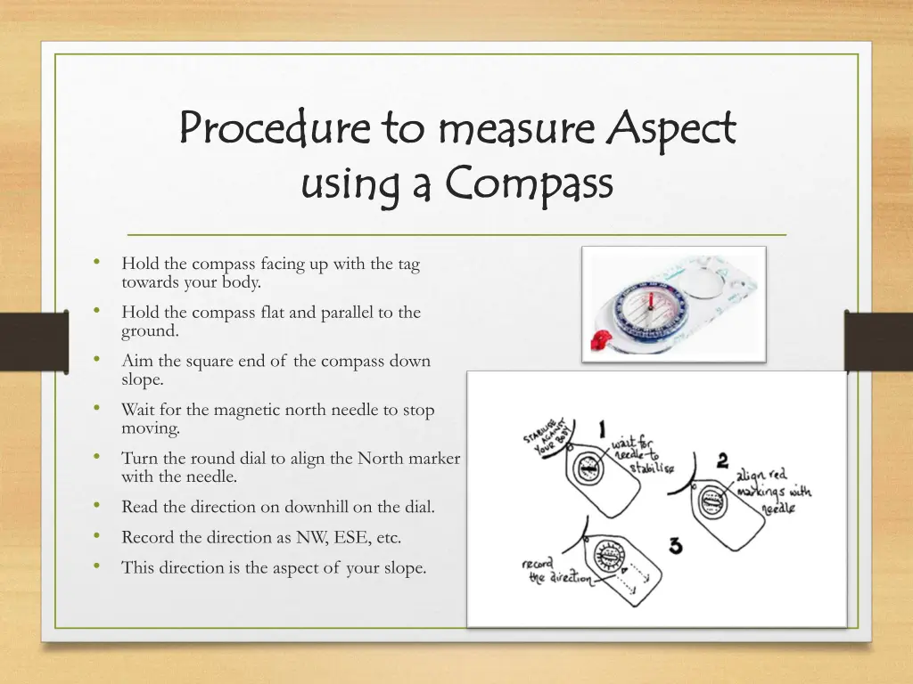 procedure to measure aspect procedure to measure