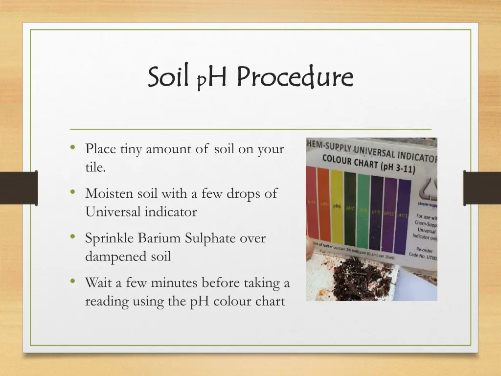 soil soil p p h procedure h procedure