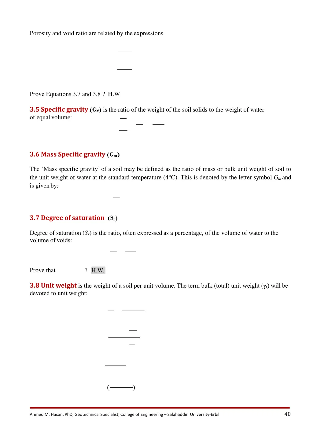 porosity and void ratio are related