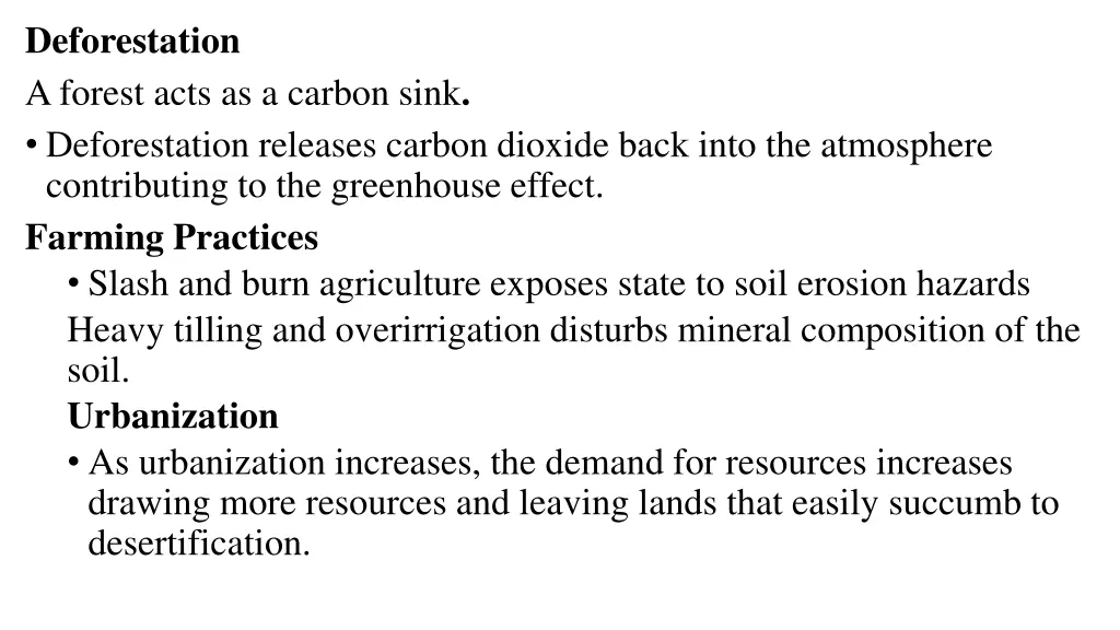 deforestation a forest acts as a carbon sink