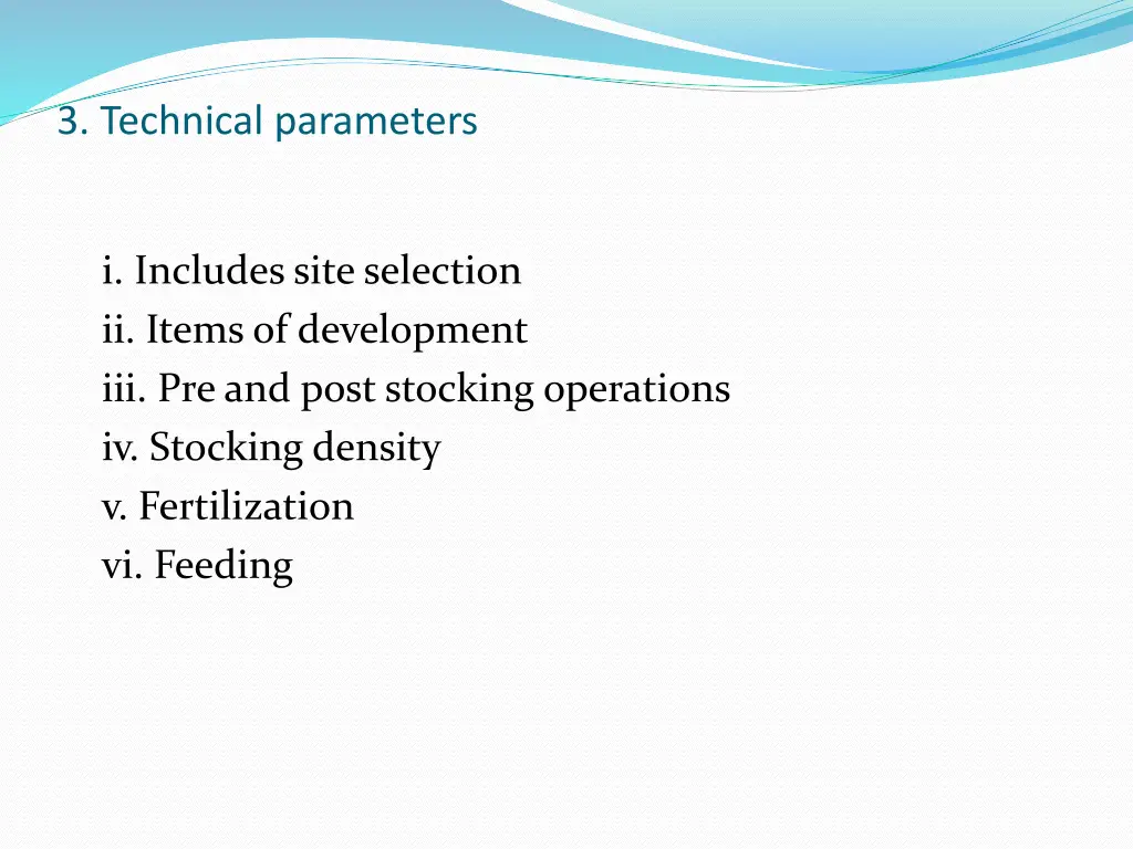 3 technical parameters