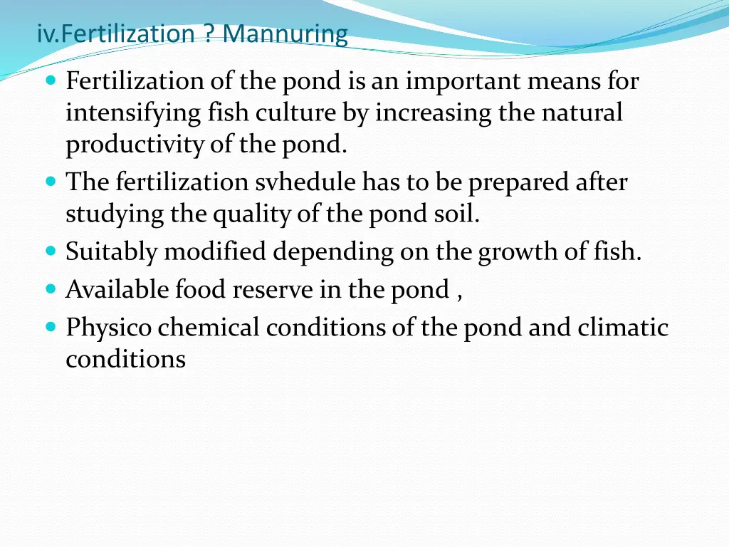 iv fertilization mannuring