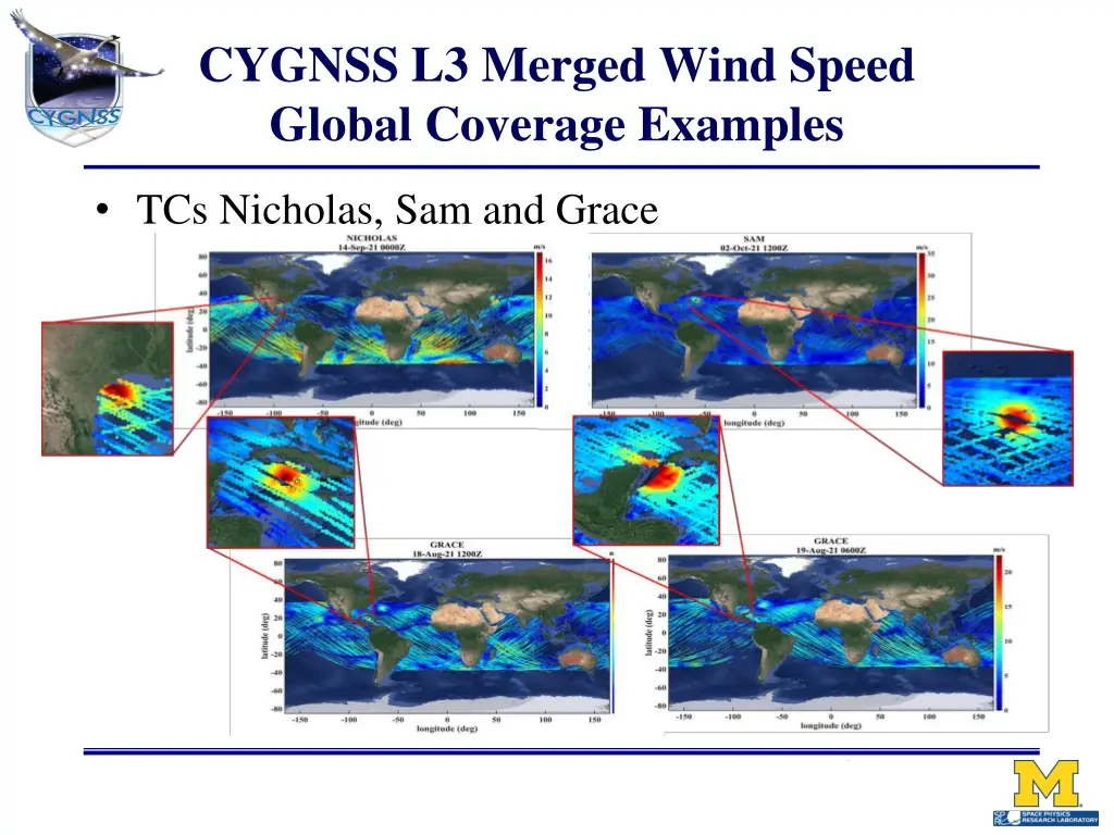 cygnss l3 merged wind speed global coverage