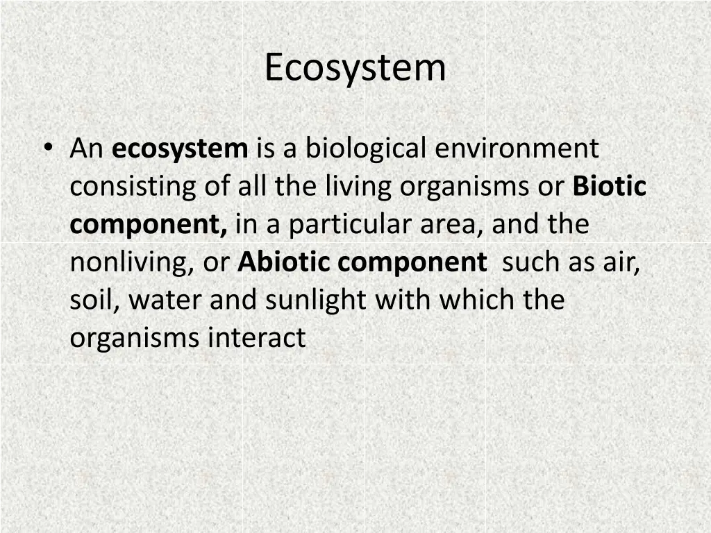 ecosystem