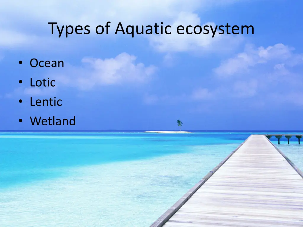 types of aquatic ecosystem