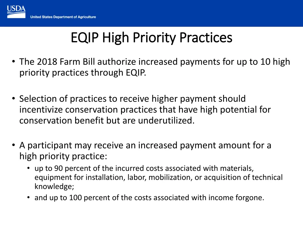 eqip high priority practices eqip high priority