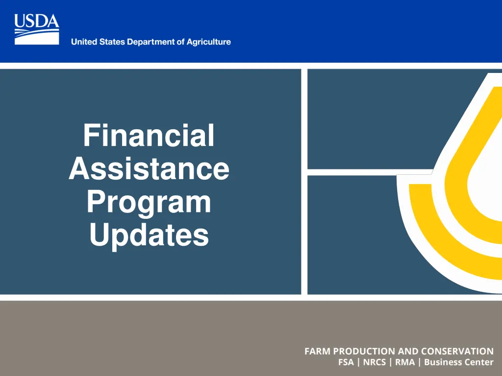 financial assistance program updates