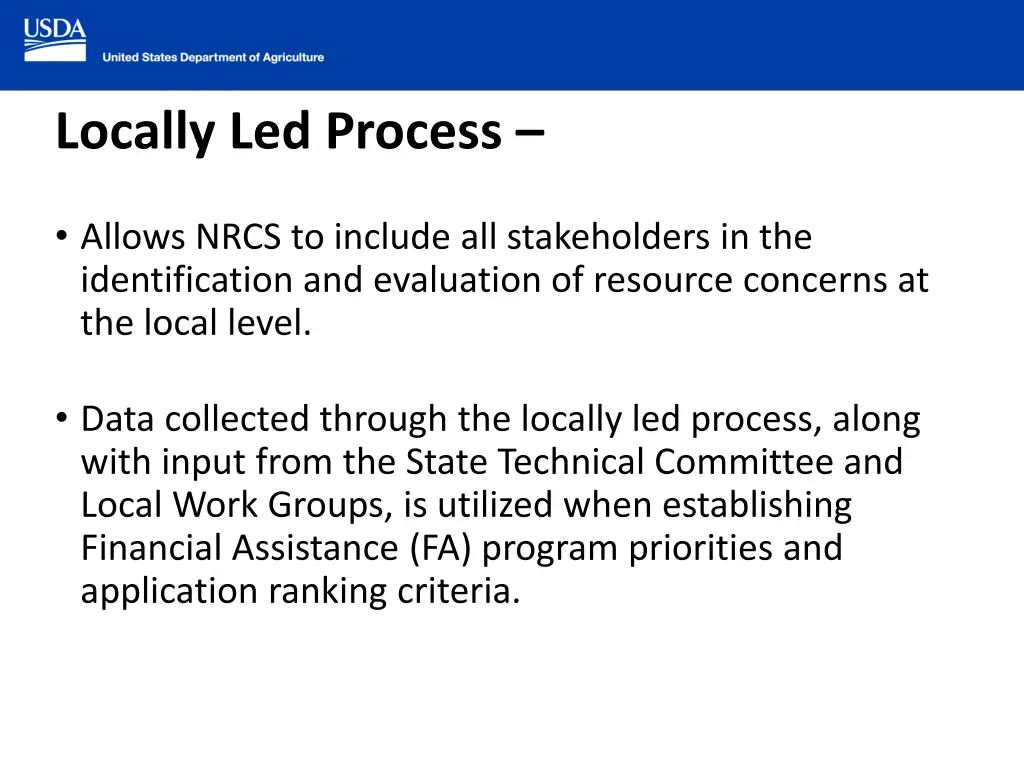 locally led process