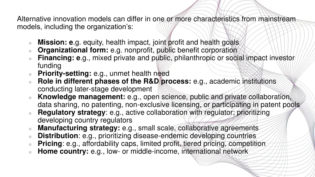 alternative innovation models can differ