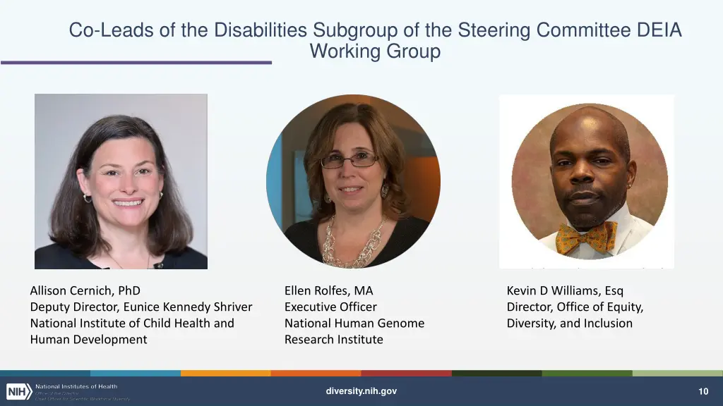 co leads of the disabilities subgroup