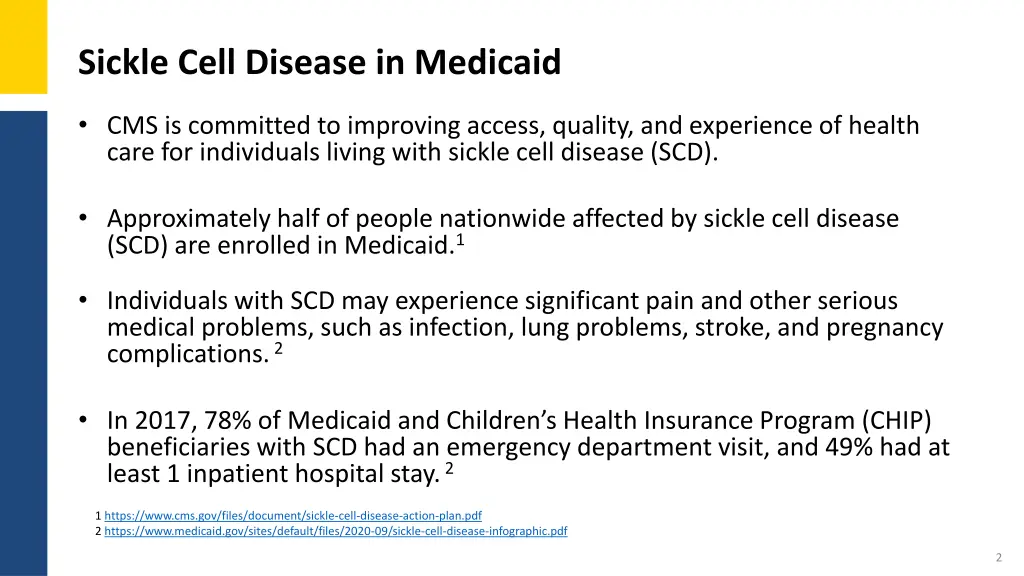 sickle cell disease in medicaid