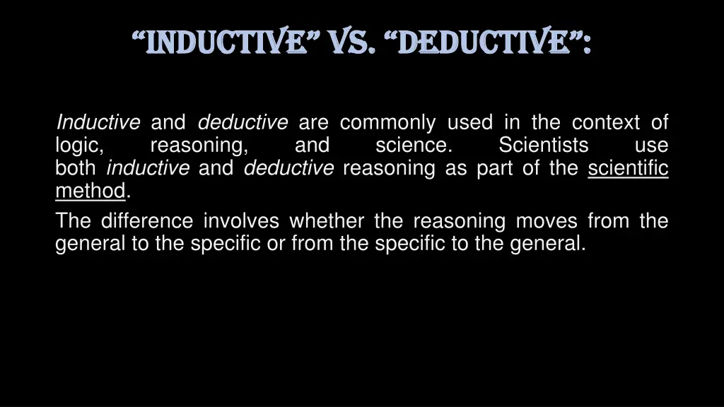 inductive vs deductive inductive vs deductive