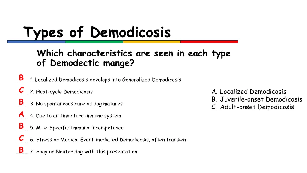 types of demodicosis