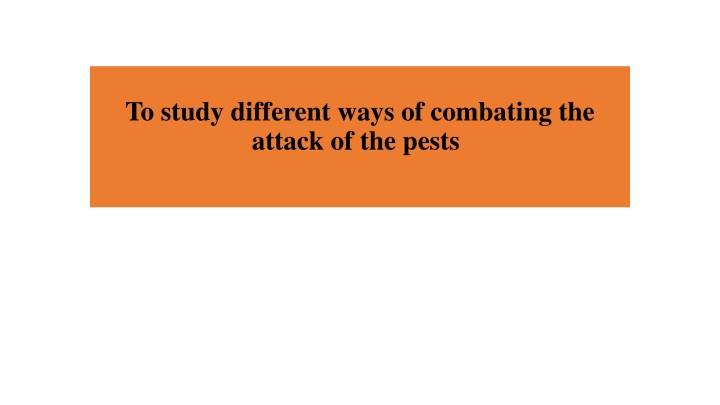 to study different ways of combating the attack