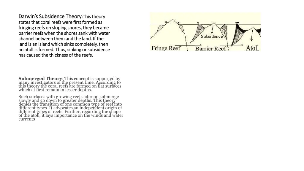 darwin s subsidence theory darwin s subsidence