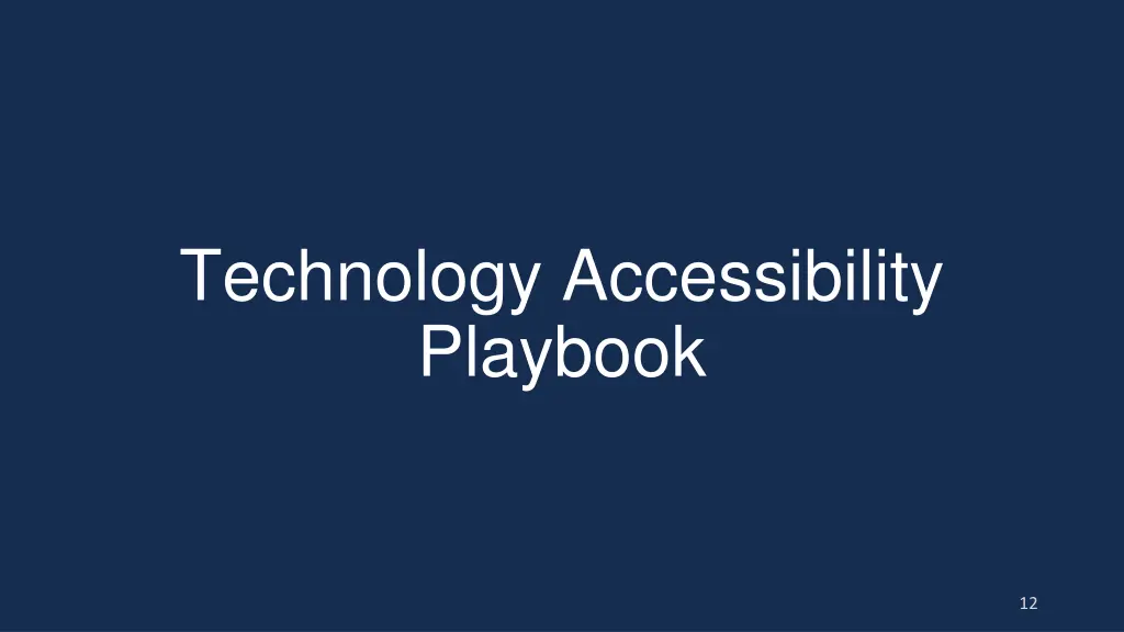 technology accessibility playbook