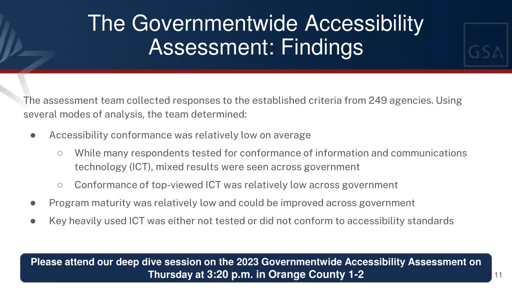 the governmentwide accessibility assessment 1