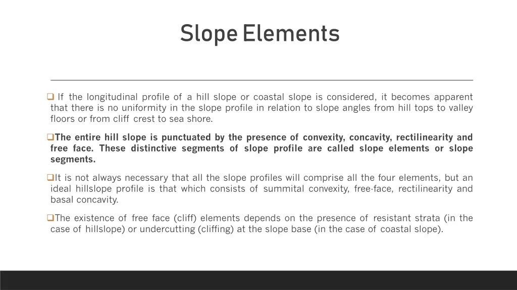 slope elements