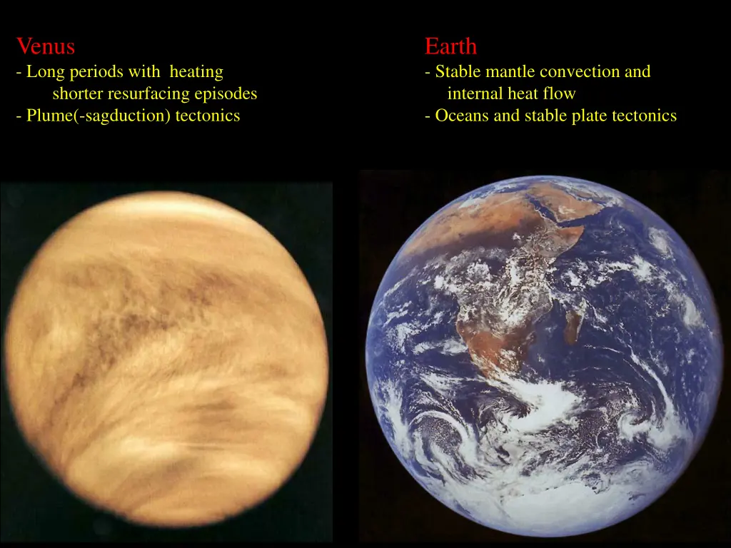 venus long periods with heating shorter