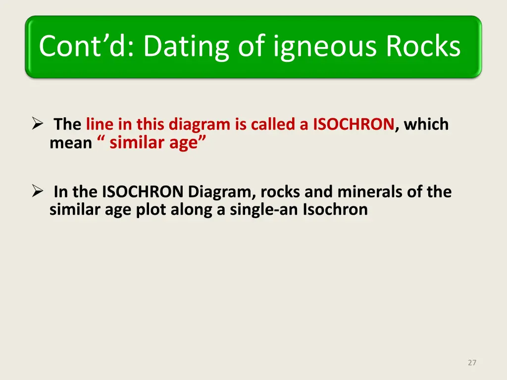 cont d dating of igneous rocks 2