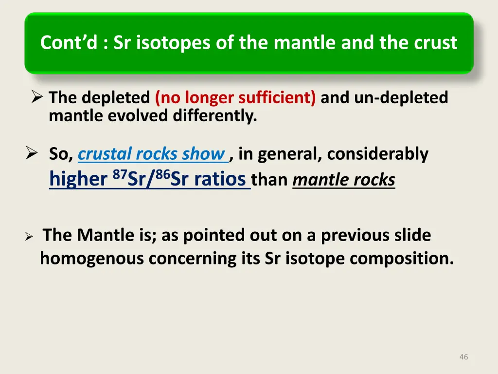 cont d sr isotopes of the mantle and the crust 4