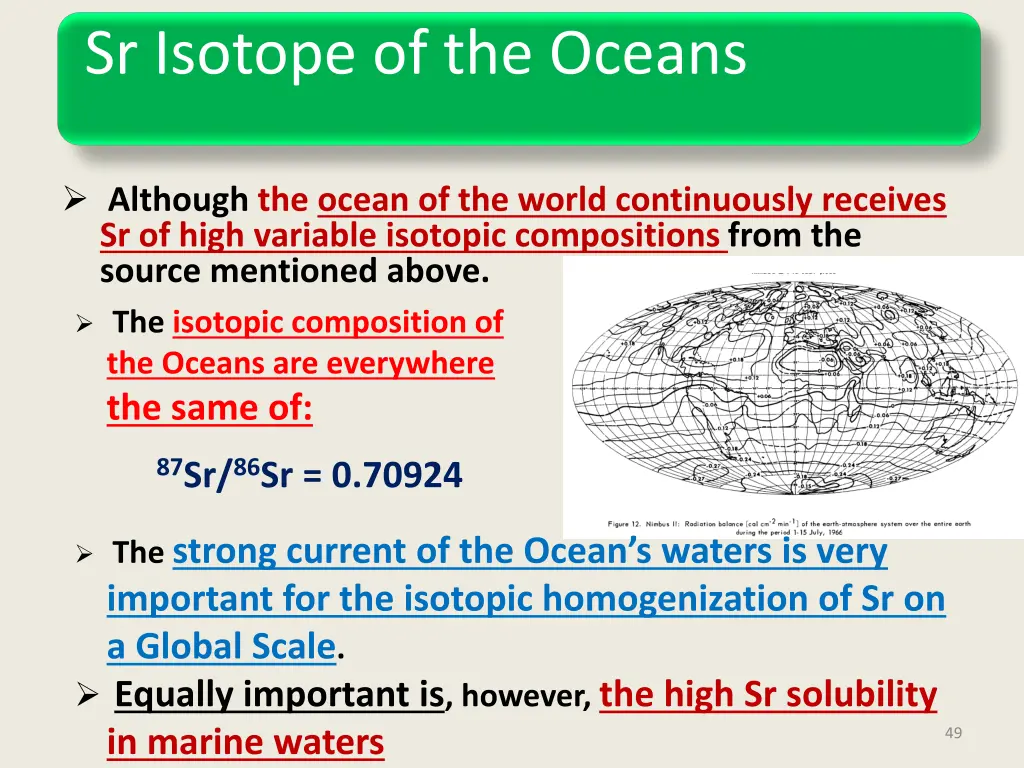 sr isotope of the oceans