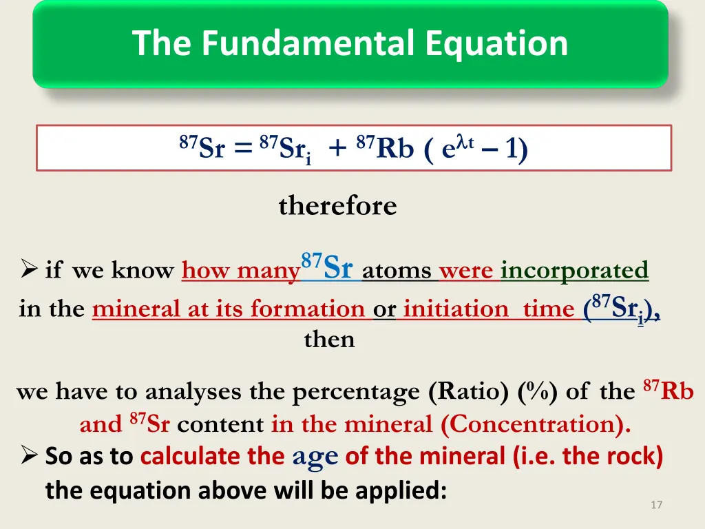 the fundamental equation