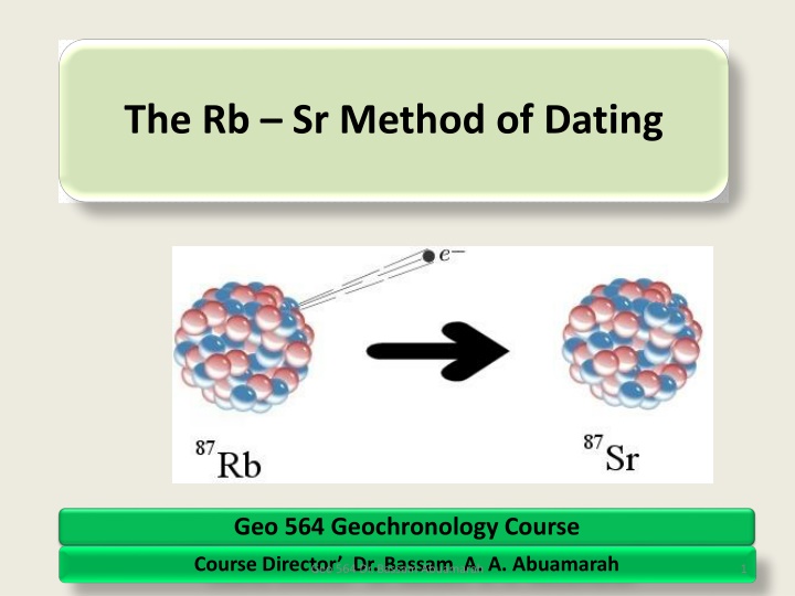 the rb sr method of dating