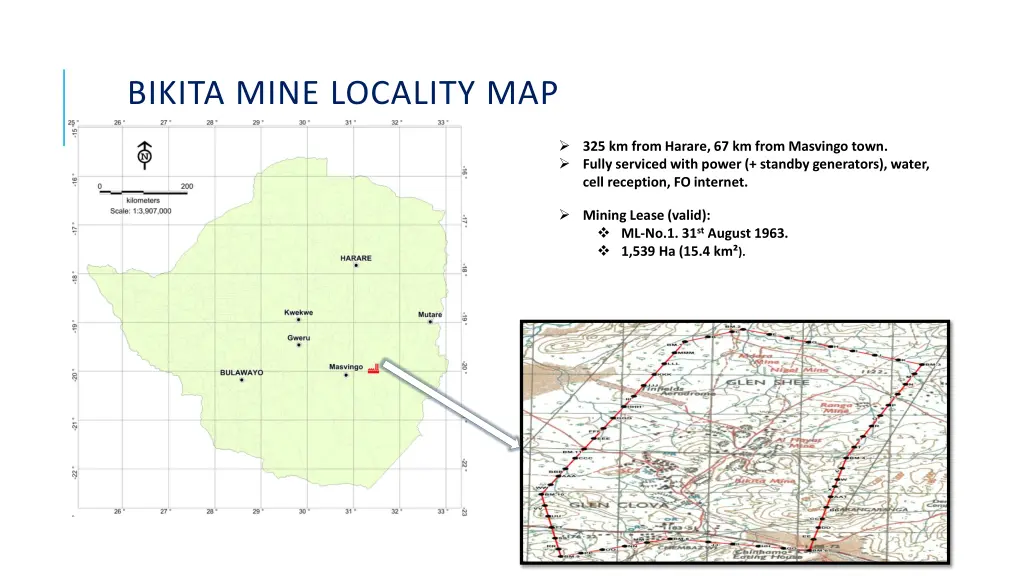 bikita mine locality map