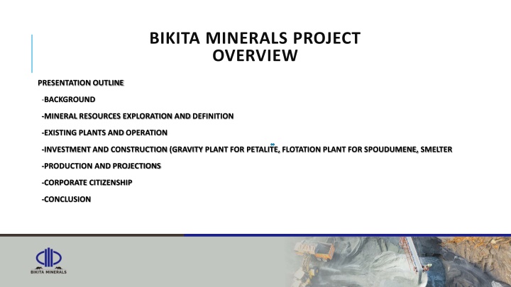 bikita minerals project overview