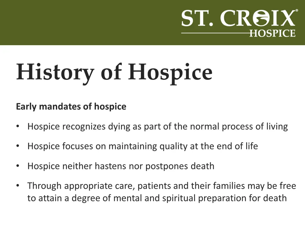 history of hospice