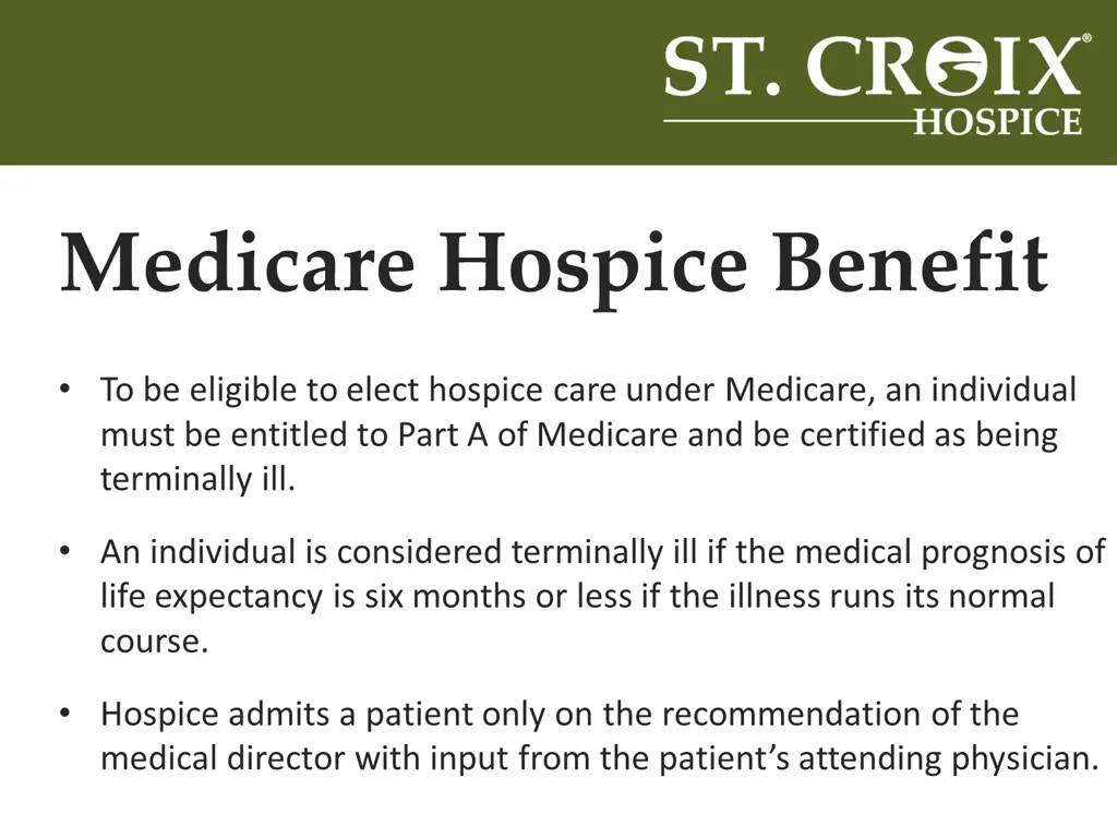 medicare hospice benefit