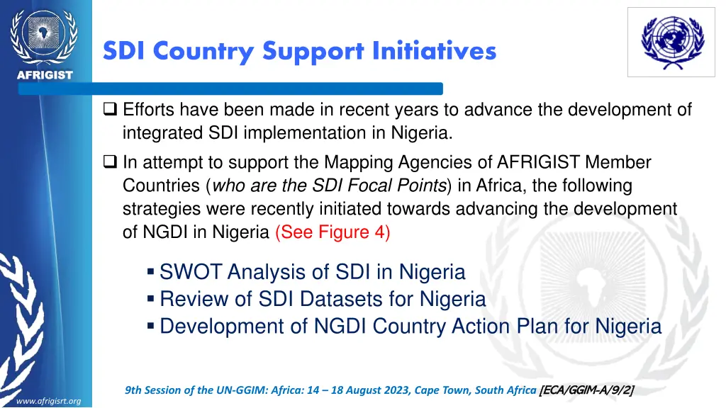 sdi country support initiatives