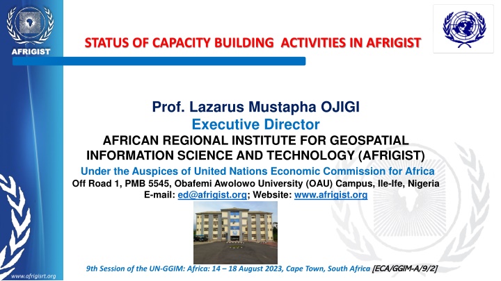 status of capacity building activities in afrigist