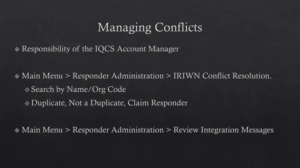 managing conflicts