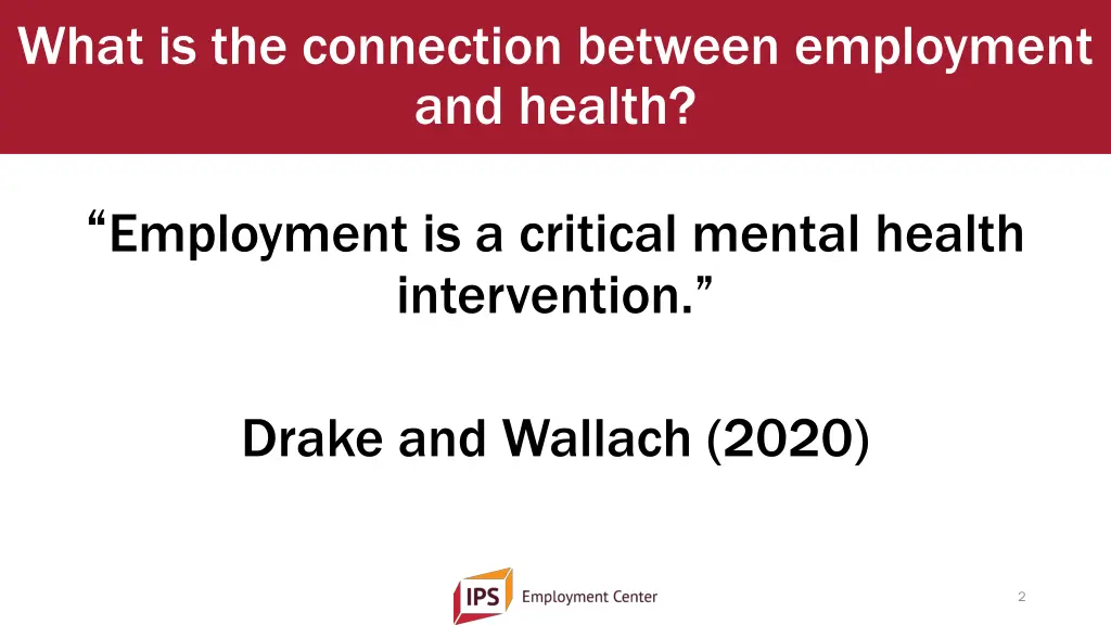 what is the connection between employment