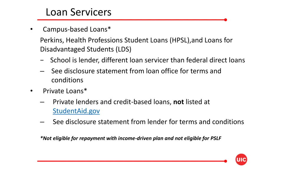 loan servicers responsibilities