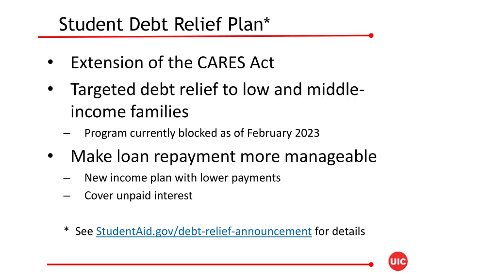 student debt relief plan