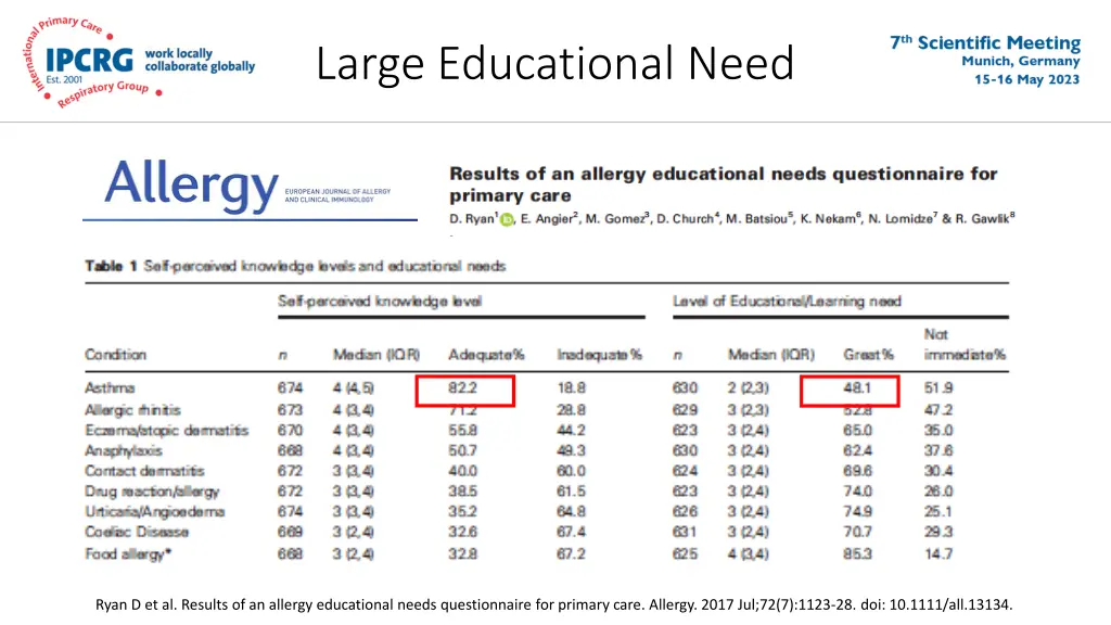 large educational need