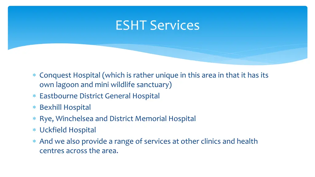 esht services