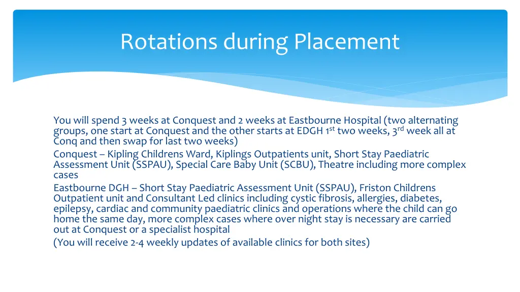 rotations during placement