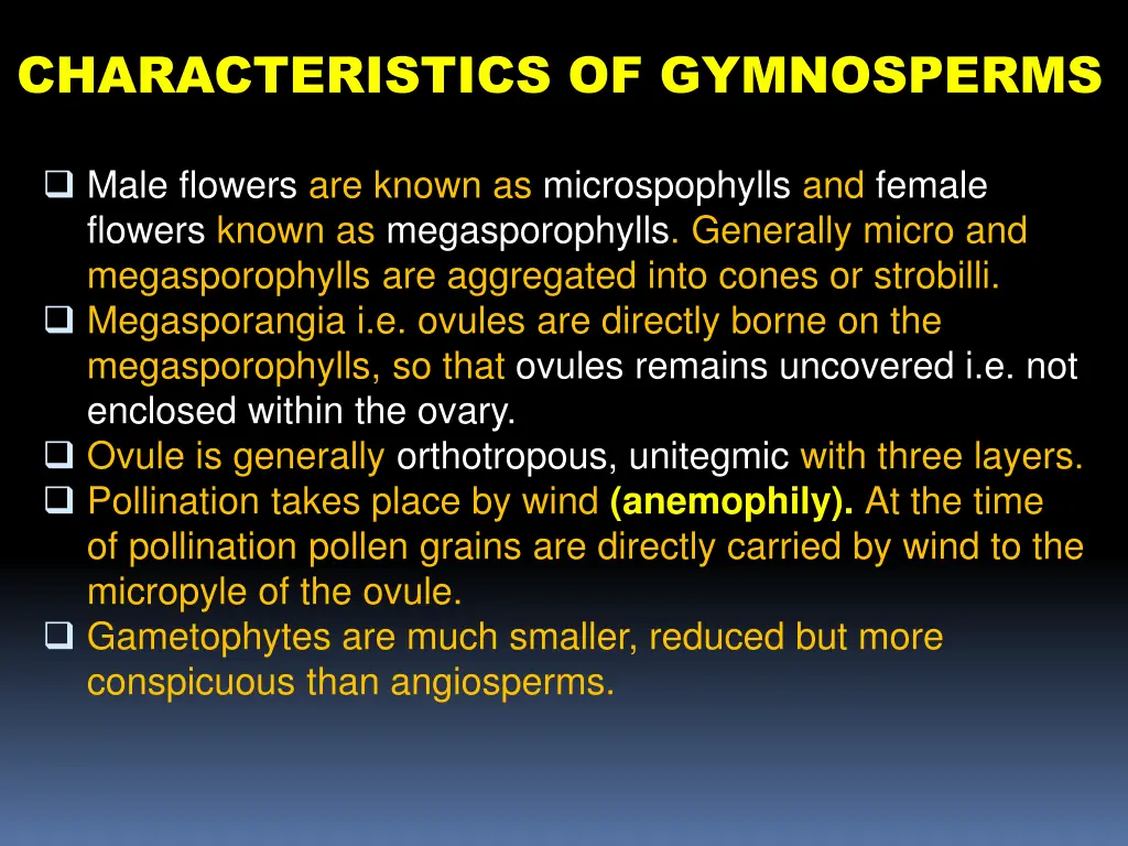 characteristics of gymnosperms 1