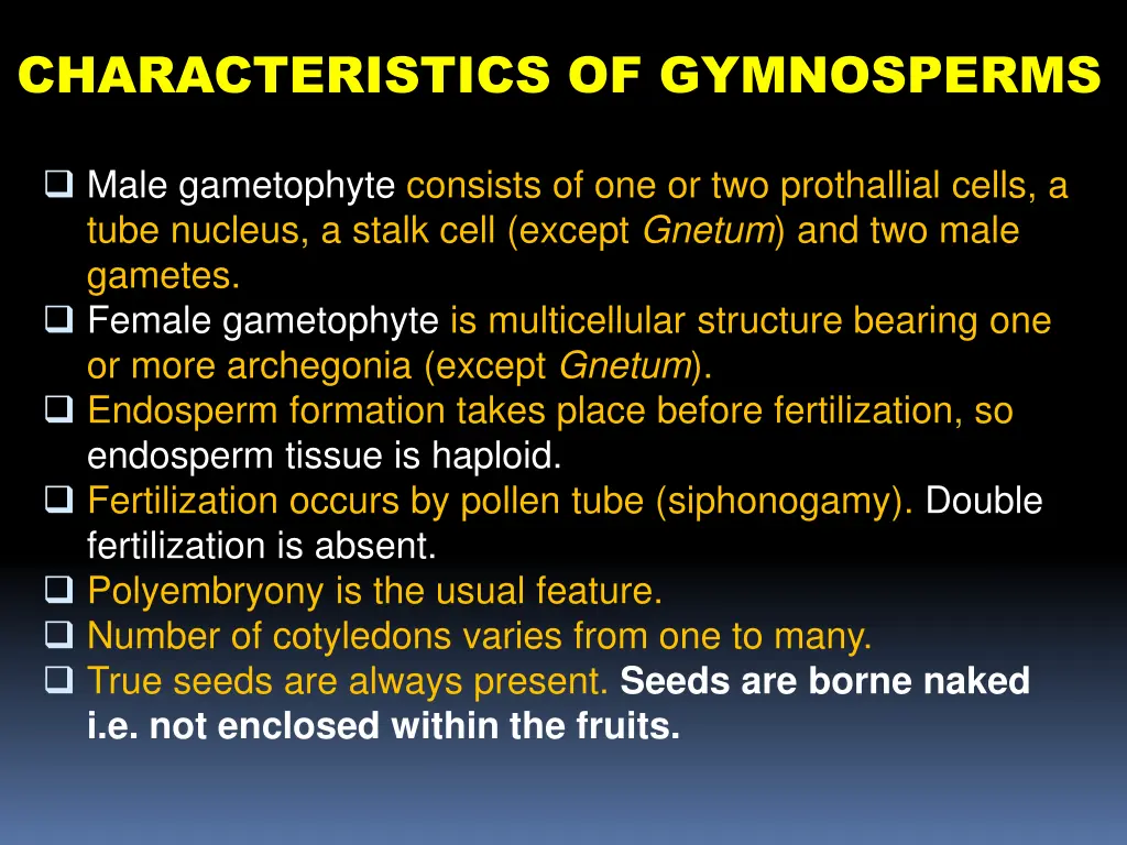 characteristics of gymnosperms 2